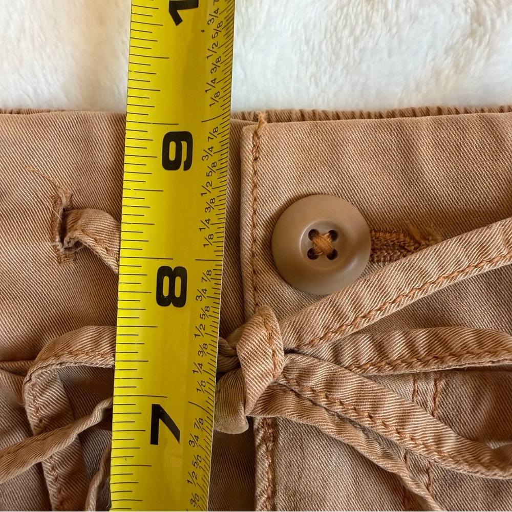 American Eagle High Waisted Jegging Brown Tan Joggers Drawstring and Elastic - Picture 13 of 14